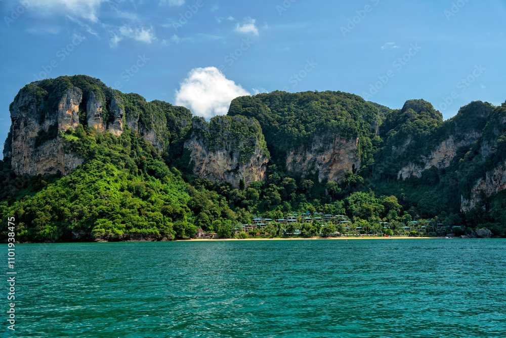 Krabi, Thailand, adventure and travel concept. Beautiful island and beach. Islands of Krabi National Park
Krabi, Thailand, adventure and travel concept. Beautiful island and beach. Islands of Krabi National Park