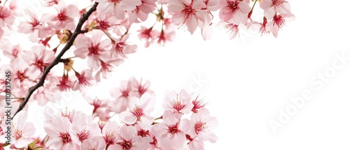 Wallpaper Mural Cherry blossom in spring season isolated on white background with blank copy space Torontodigital.ca