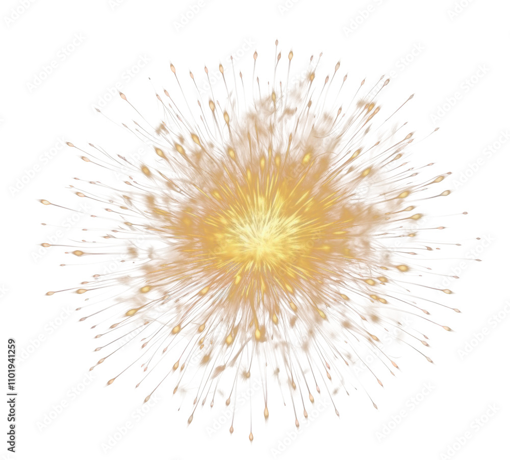 Fototapeta premium Colorful fireworks element PNG transparent