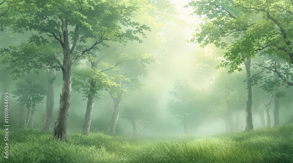 Abstract background of misty forest in light green watercolor, abstract, watercolor, art, light green, painting Abstract background of misty forest in light green watercolor, abstract, watercolor, art, light green, painting