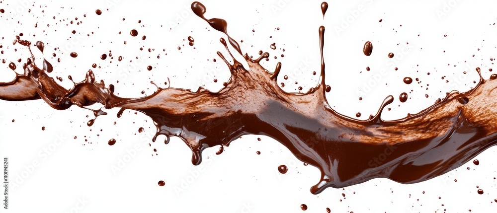 Chocolate splash isolated on white background Chocolate splash isolated on white background
