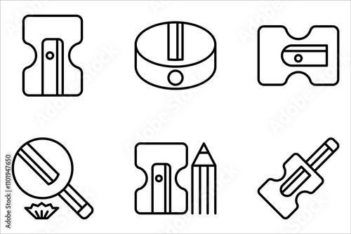 Sharpener icon set. vector icons for web design on white background