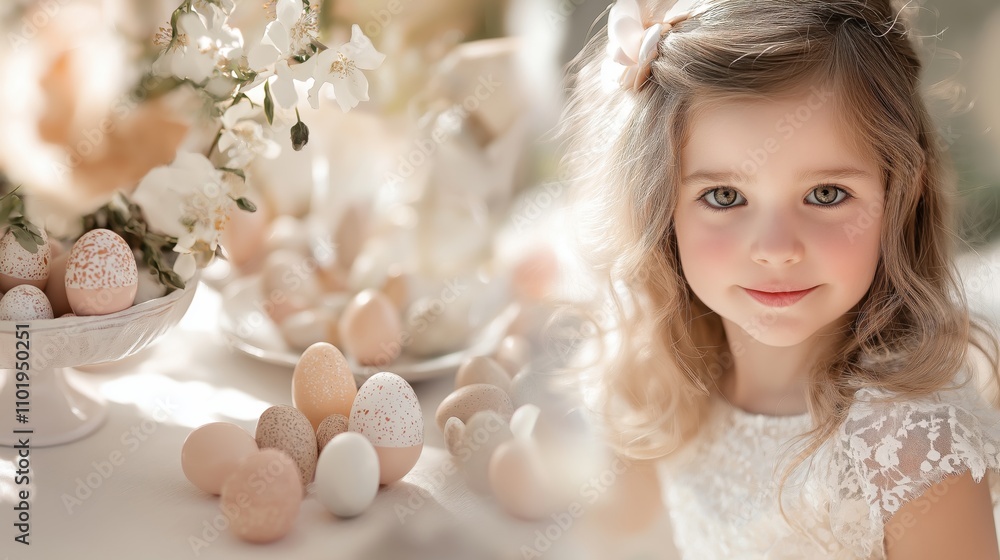 Children's easter egg hunt garden party with styled decor for festive celebrations Children's easter egg hunt garden party with styled decor for festive celebrations