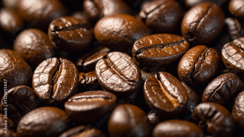 Coffee beans background. Background of roasted coffee beans. A macro photo of fried brown coffee beans on the table Coffee beans background. Background of roasted coffee beans. A macro photo of fried brown coffee beans on the table