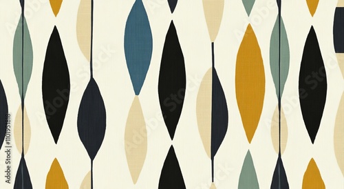 seamless pattern with leaves and flowers