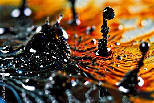 latter using ferrofluids in splatter art where magnetic fields s photo