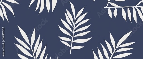 A modern leaf art deco wallpaper with a nature-inspired background. It showcases a floral design incorporating tropical plant line art against a trendy color backdrop. This is a contemporary