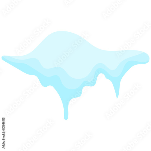 Snowballs and snowdrifts set. Winter decoration element. Snowy elements on winter background.