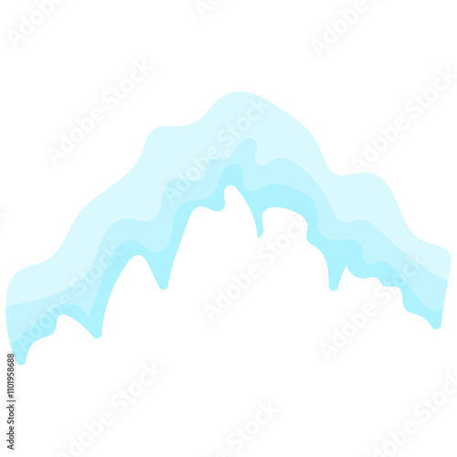 Snowballs and snowdrifts set. Winter decoration element. Snowy elements on winter background.