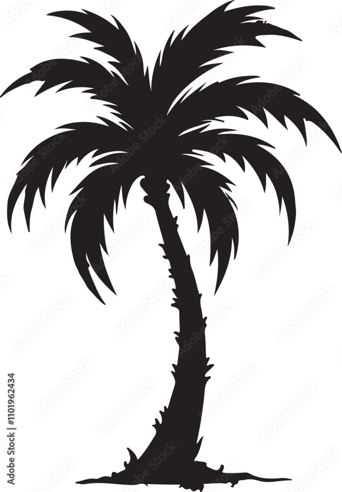 Obraz premium plam tree elegant vector illustration