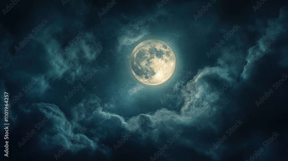 Full Moon in the Night Sky Full Moon in the Night Sky