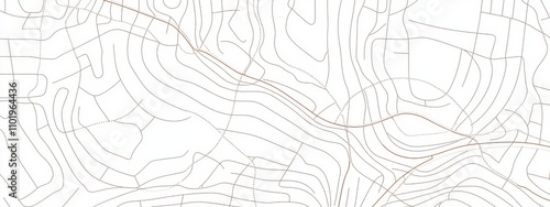 Topographic map aesthetics, topography line map. Classic outdoors style photo