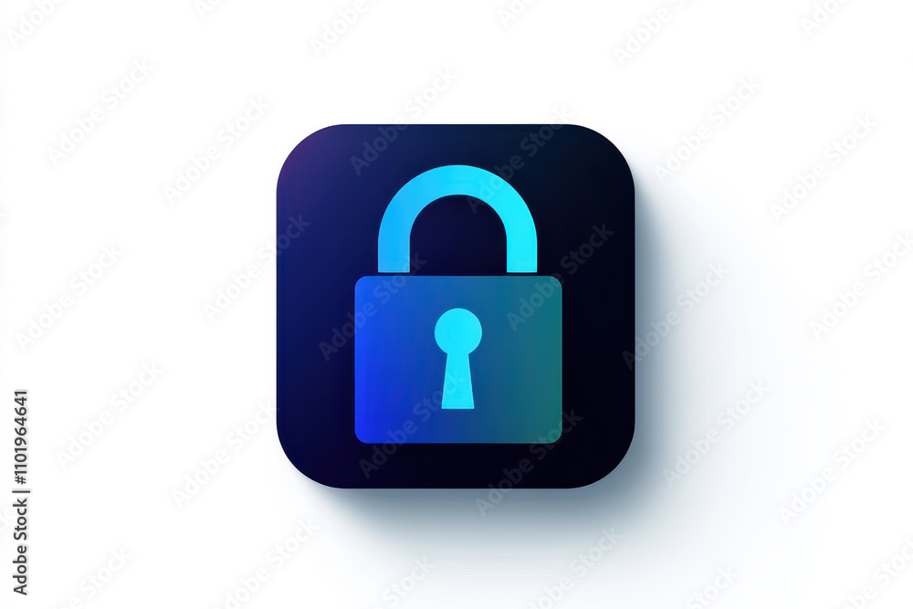 Modern digital lock icon representing security and data protection concepts. isolated on white background. Modern digital lock icon representing security and data protection concepts. isolated on white background.