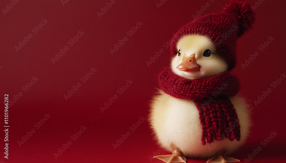 Adorable baby duckling dressed as a snowman captures the essence of joy and warmth in a festive holiday atmosphere celebrating cute animals in Christmas. Adorable baby duckling dressed as a snowman captures the essence of joy and warmth in a festive holiday atmosphere celebrating cute animals in Christmas.