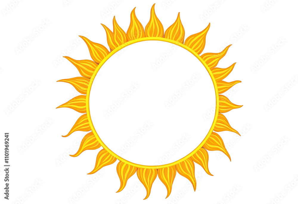 Bright yellow sun with petals like a sunflower; perfect for summer designs, nature themes, or floral concepts in graphic design. Bright yellow sun with petals like a sunflower; perfect for summer designs, nature themes, or floral concepts in graphic design.