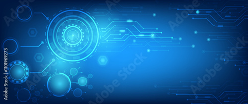 Abstract technology background Hi-tech communication concept futuristic digital innovation background vector illustration, Bright circle and shine the light within.	
