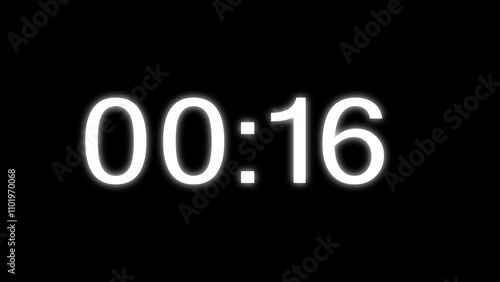 Countdown timer clock number.