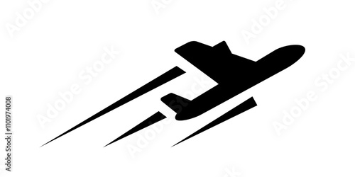 Plane take off icon. Plane icon