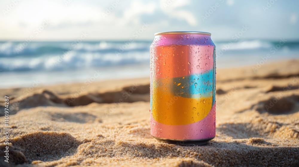 Refreshing Drink on a Sandy Beach Refreshing Drink on a Sandy Beach