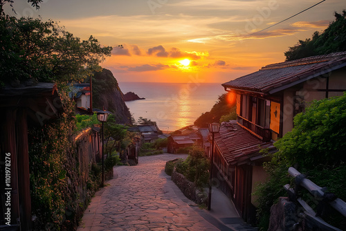 A popular tourist destination in Kanazawa, Japan, the historic Japanese townscape "Higashi Chaya District"