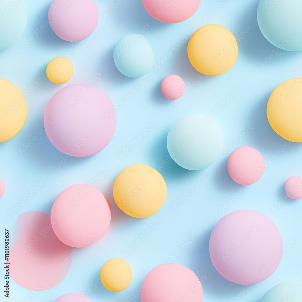 Pastel Colored Balls Graphic Design Pastel Colored Balls Graphic Design