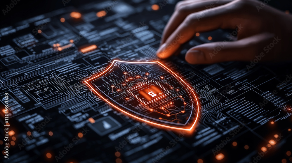 digital shield symbolizes cybersecurity and data protection digital shield symbolizes cybersecurity and data protection
