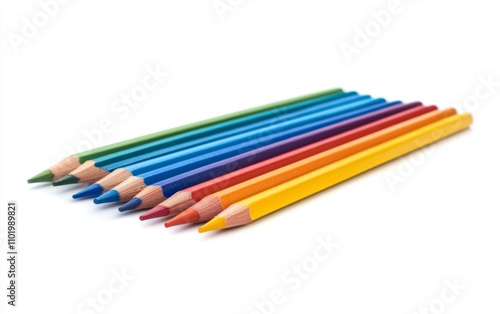 Color pencils isolated on white background