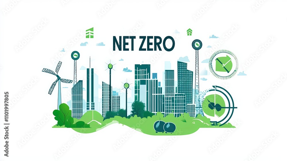 Fototapeta premium graphic resource for net zero