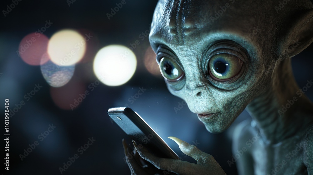 Alien on the Phone Alien on the Phone