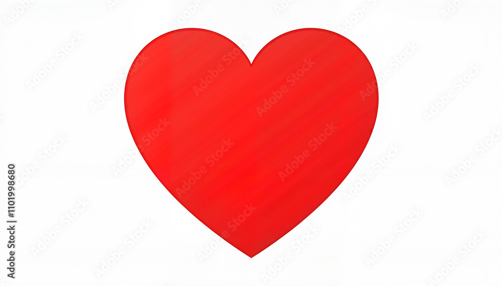 Simple red heart shape on a clean white background, Valentine's Day Celebration background Simple red heart shape on a clean white background, Valentine's Day Celebration background