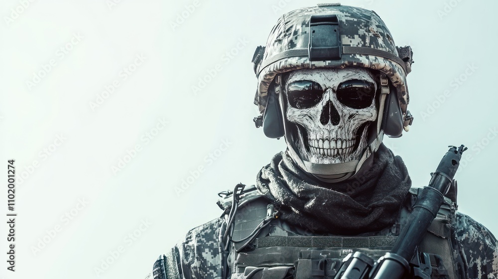 Soldier Wearing Skull Mask Soldier Wearing Skull Mask
