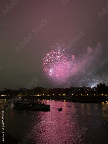 fireworks over the river