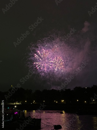 fireworks over the river