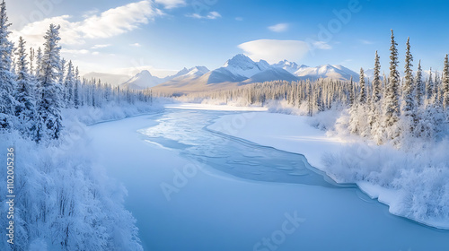 winter landscape in the mountains