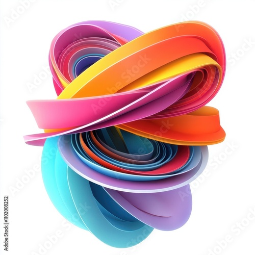Colorful abstract swirl wit...