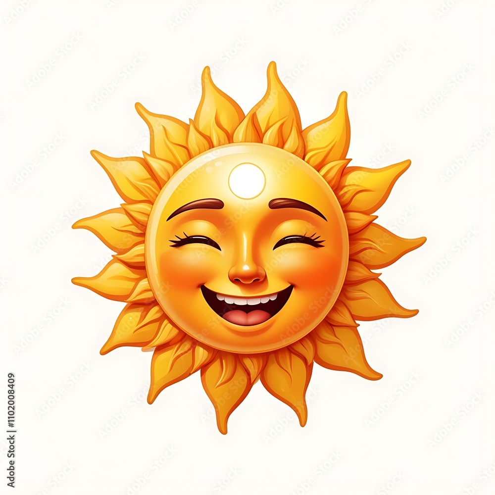 A cartoon sun representing brightness or positivity on a white background.
A cartoon sun representing brightness or positivity on a white background.