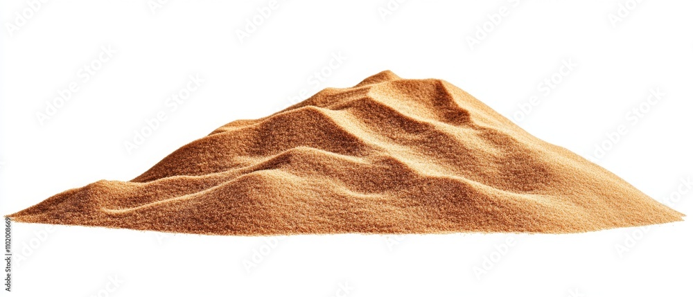 Desert sand pile, dune isolated on white background Desert sand pile, dune isolated on white background