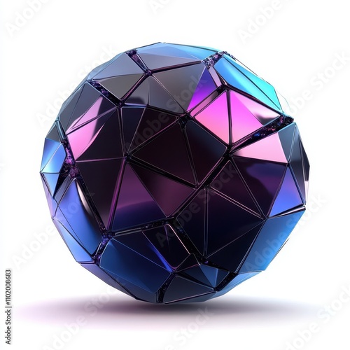 Faceted gemstone sphere wit...
