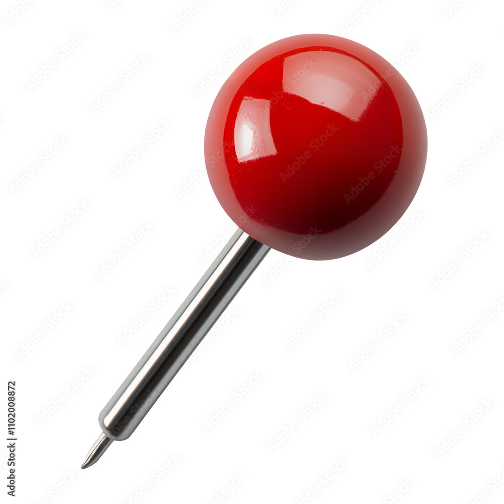 Red Push Pin for Office Use in High Resolution Red Push Pin for Office Use in High Resolution