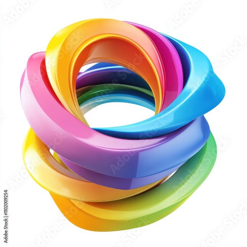 Colorful abstract swirl wit...