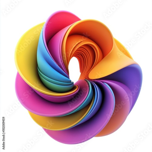 Colorful abstract spiral wi...