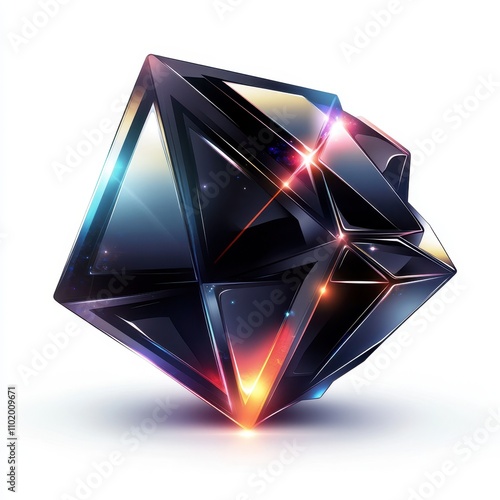 Glowing geometric black cry...