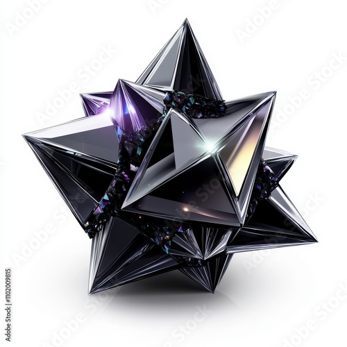 Abstract geometric star wit...