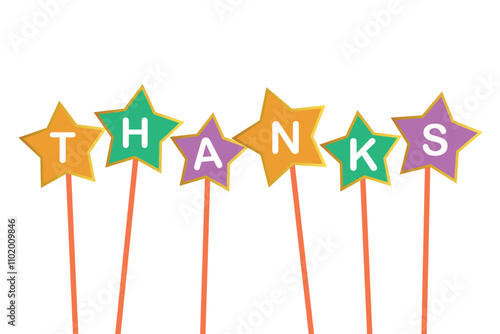 Thankyou card, banner, post , thank you vector illustration