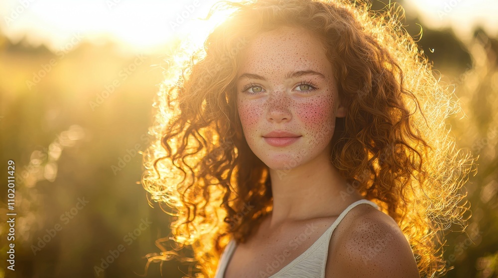 Sunlit portrait of a freckled young woman outdoor field gigapixel photography golden hour natural light youthful beauty Sunlit portrait of a freckled young woman outdoor field gigapixel photography golden hour natural light youthful beauty