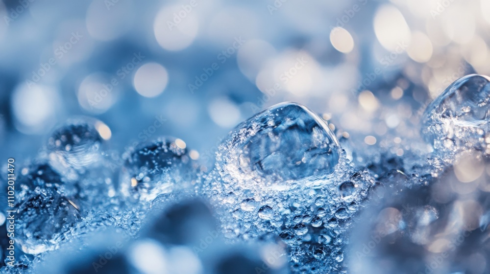 Crystal Clear Water Droplets in Focus Crystal Clear Water Droplets in Focus
