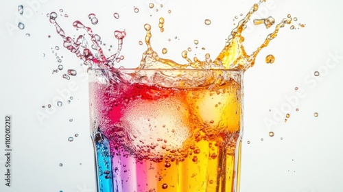 Colorful Splashing Drink