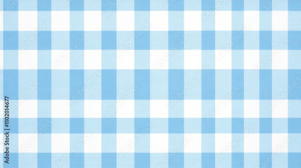 Light blue gingham pattern tablecloth and blackboard, classic and inviting Light blue gingham pattern tablecloth and blackboard, classic and inviting