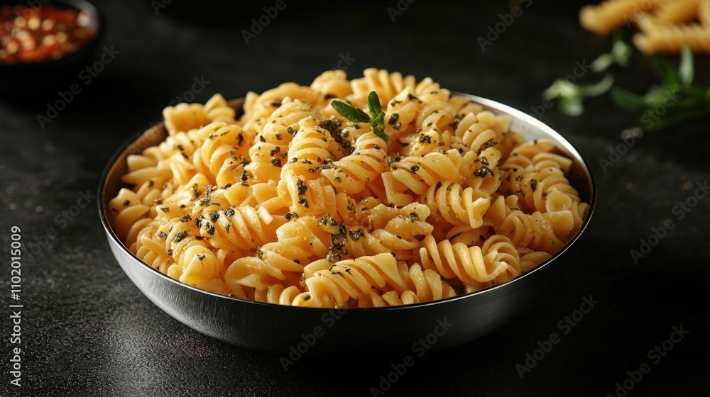 Delicious Plate of Creamy Spiral Pasta Delicious Plate of Creamy Spiral Pasta