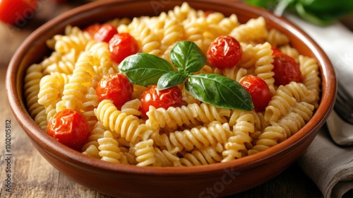 Wallpaper Mural Delicious Fusilli Pasta with Cherry Tomatoes Torontodigital.ca